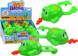 Giocattolo da bagno a carica a molla rana galleggiante – verde