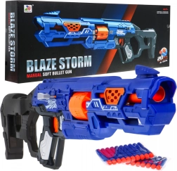 Blaster manuale per bambini BLAZE STORM 8+ con otturatore e 20 proiettili in foam