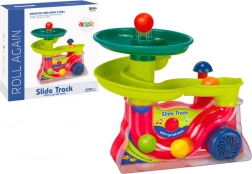 Fontana colorata con scivolo per palline con suoni