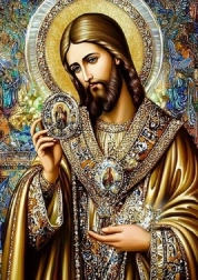 Norimpex pittura con diamanti – icona di Gesù Santo 30 × 40 cm