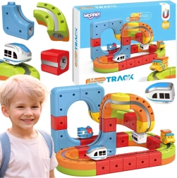 Costruzione magnetica con trenino elettrico WOOPIE Magic Cube Train, 32 pezzi