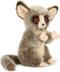 Scimmietta galago di peluche seduta 18 cm