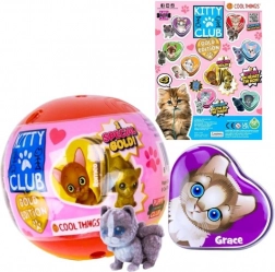capsula kitty club gold edition – mini figurina a sorpresa da collezione