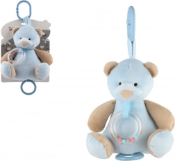 Orsetto musicale in peluche da appendere 18 cm – blu