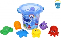Set divertente per acqua e sabbia con animali marini