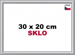 Cornice in plastica 30x20cm argento