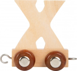 Trenino di legno con lettere - Lettera X