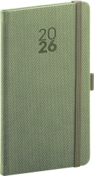 Agenda tascabile color oliva Diamante 2026