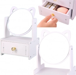 Mini toeletta con specchio e cassetto con manici