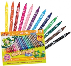 Pennarelli a doppia punta SUPERSTARS DUO, 24 pezzi