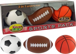 Set di morbide palline sportive 3in1 – calcio, basket e baseball