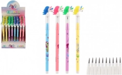 Matita con unicorno con punte intercambiabili, 4 colori
