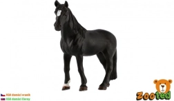 Cavallo nero in plastica figurina 13 cm