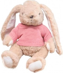 Coniglio di peluche con maglioncino rosa 22 cm