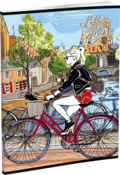 Quaderno per appunti LUX A5, rigato, 96 fogli, mix di 16 motivi