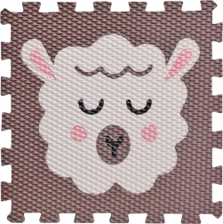 Puzzle in schiuma Agnellino – tappetino da gioco marrone scuro