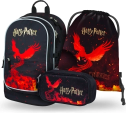baagl set scolastico 3 pezzi harry potter fenice – zaino, astuccio e sacca
