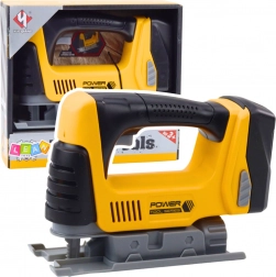 Sega seghetto interattiva per bambini con effetti luminosi gialla