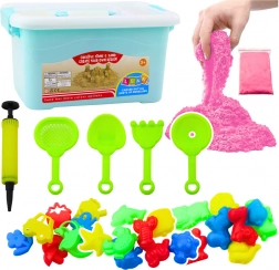 Set di sabbia magica rosa 3 kg con accessori