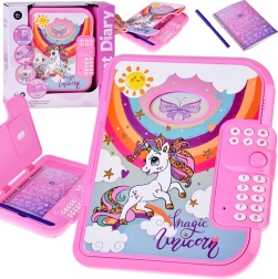 Diario segreto interattivo con codice 2in1 unicorno magico