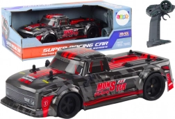Pick-up RC 1:18 con pneumatici in gomma – nero‑rosso