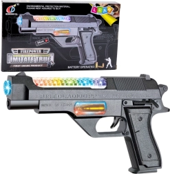 Pistola giocattolo a batterie con luci e suoni 24 cm