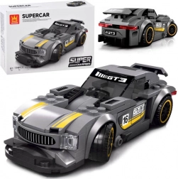 Costruzioni tecniche auto sportiva argento 174 pezzi con adesivi