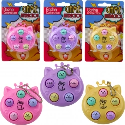 Ciondolo mini gioco whack‑a‑mole gattini – antistress fidget con pulsanti