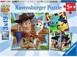 RAVENSBURGER Puzzle Toy Story 4: Siamo tutti insieme 3x49 pezzi