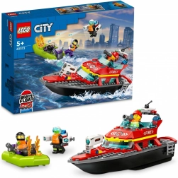 LEGO® City 60373 Barca dei pompieri di salvataggio e motoscafo
