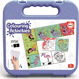 Domino da colorare Animali con pennarelli