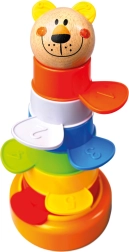 Bino torre colorata 2 in 1 – gioco educativo impilabile con orsetto