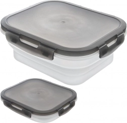 Contenitore alimentare pieghevole in silicone con coperchio ermetico 1 l