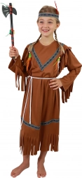 Costume da indiana per bambina con cerchietto e piume – taglia S