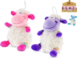 Pecorella di peluche 14 cm seduta, vari colori