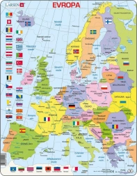 Puzzle Larsen Mappa Politica d'Europa 48 pezzi