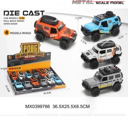 jeep fuoristrada in metallo 1:36 con trazione pull-back