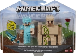 Action figure Minecraft 8 cm – confezione doppia con accessori