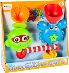 Giocattolo da bagno polipetto e granchio
