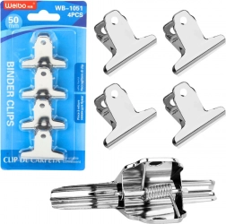 Set di clip in metallo per ufficio 50 mm - 4 pezzi