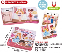 Set magnetico in metallo per piccola stilista 2 in 1