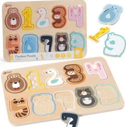 Puzzle in Legno Classico Numeri Montessori 11 pz