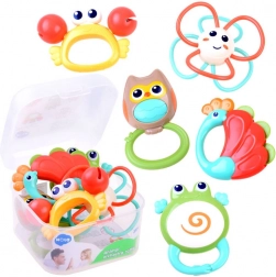 Set di sonagli per bambini animali 5 pezzi