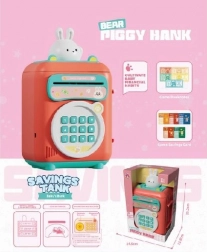 Salvadanaio cassaforte con coniglietto