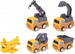 Set di Piccole Macchine Edili e Aereo a Retrocarica