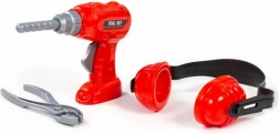 Set di attrezzi per bambini con trapano, protezioni per l’udito e pinze