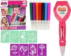 Set per tatuaggi temporanei con penna elettronica e stencil