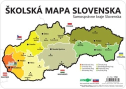 Mappa scolastica della Slovacchia – stencil delle regioni 26 × 18 cm