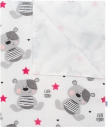 Sottofondo in flanella impermeabile New Baby Cute Teddy rosa