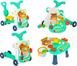 Gioco Montessori 4 in 1 per Bambini - Passeggino, Cavalcabile, Scooter e Tavolo Educativo